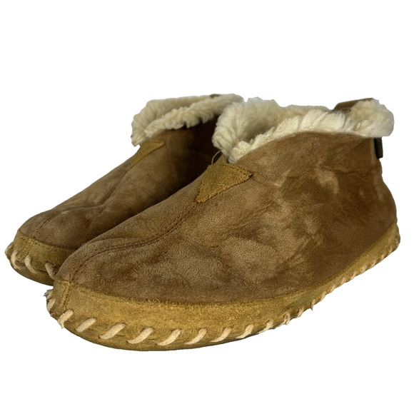 LL Bean Slipper Boots Shoes Women 8M Brown Suede Shearling Wicked Good - Picture 4 of 16
